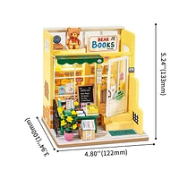 Rolife Mind-Find Bookstore DIY Miniature House – 63 PCS