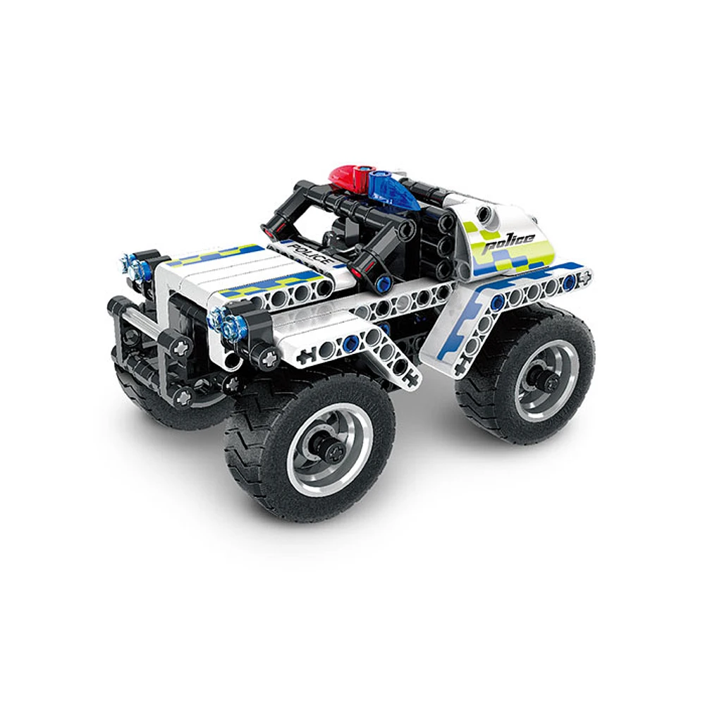 Pull Back Block Kit Police Car 199 Pieces