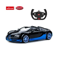 Rastar RC Bugatti Veyron 16.4 Grand Sport Vitesse Licensed RC Model Car (Black/Blue)