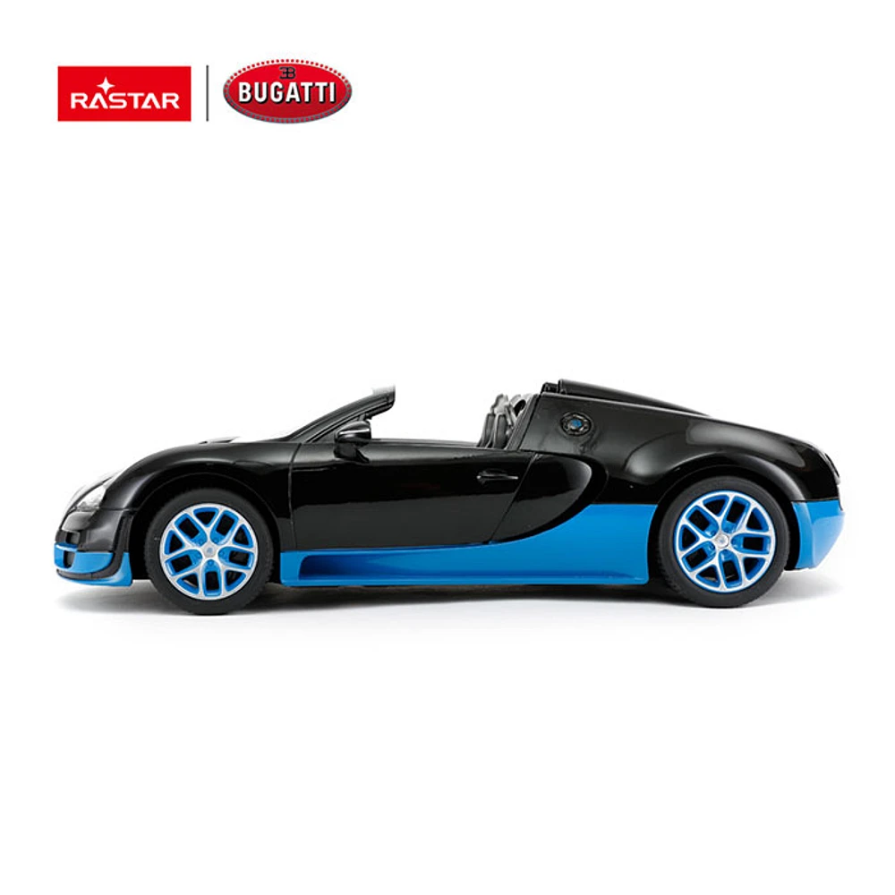 Rastar RC Bugatti Veyron 16.4 Grand Sport Vitesse Licensed RC Model Car (Black/Blue)