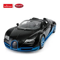 Rastar RC Bugatti Veyron 16.4 Grand Sport Vitesse Licensed RC Model Car (Black/Blue)