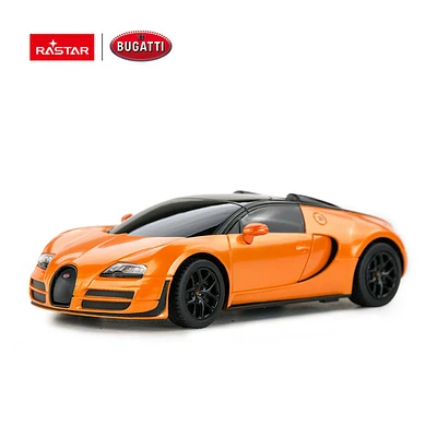 Rastar RC Bugatti Sport Orange 1.24 Radio Remote Control Toy Car Model