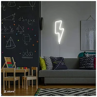 Atomi Smart Neon LED Light I Decorative Wall Art – Bolt White