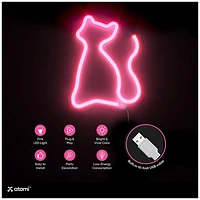 Atomi Smart Neon LED Light I Decorative Wall Art – Cat Pink