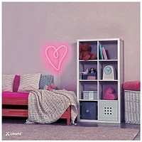 Pink Retro Heart Atomi Smart Neon LED Light Decorative Wall Art