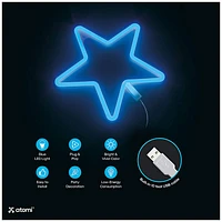 Blue Star Atomi Smart Neon LED Light Decorative Wall Art