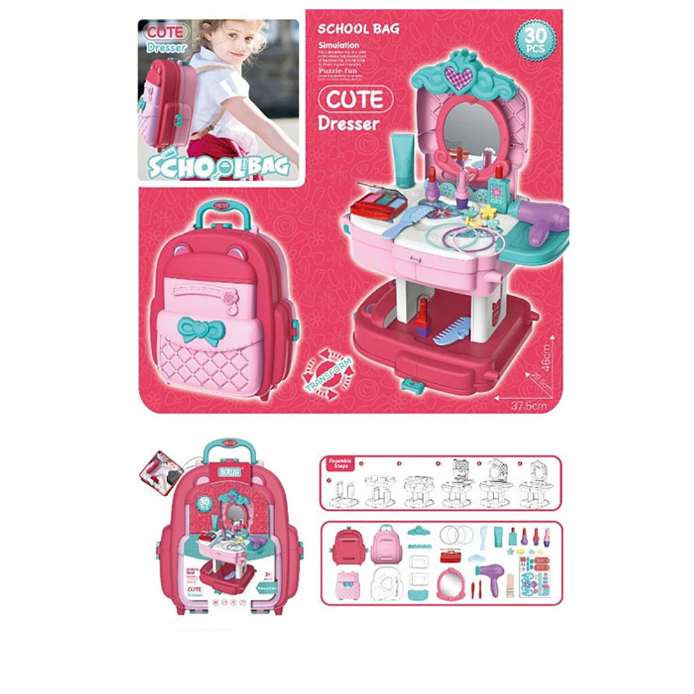 Dresser Playset with Stylish Backpack