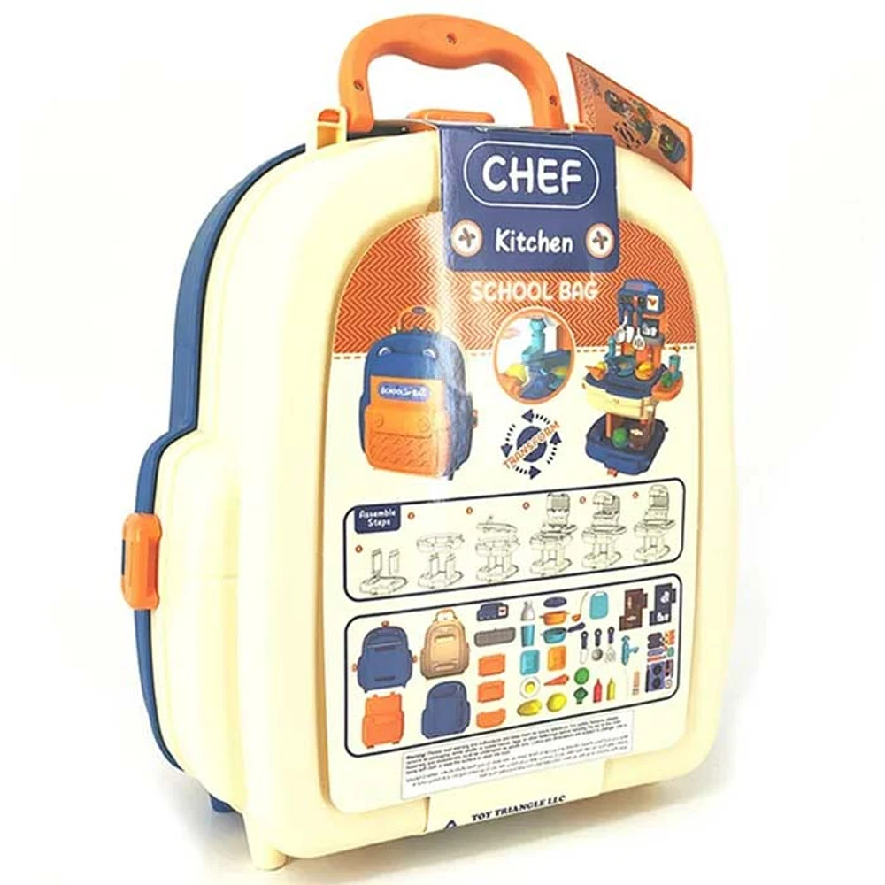 Kitchen Chef Playset with Portable Backpack