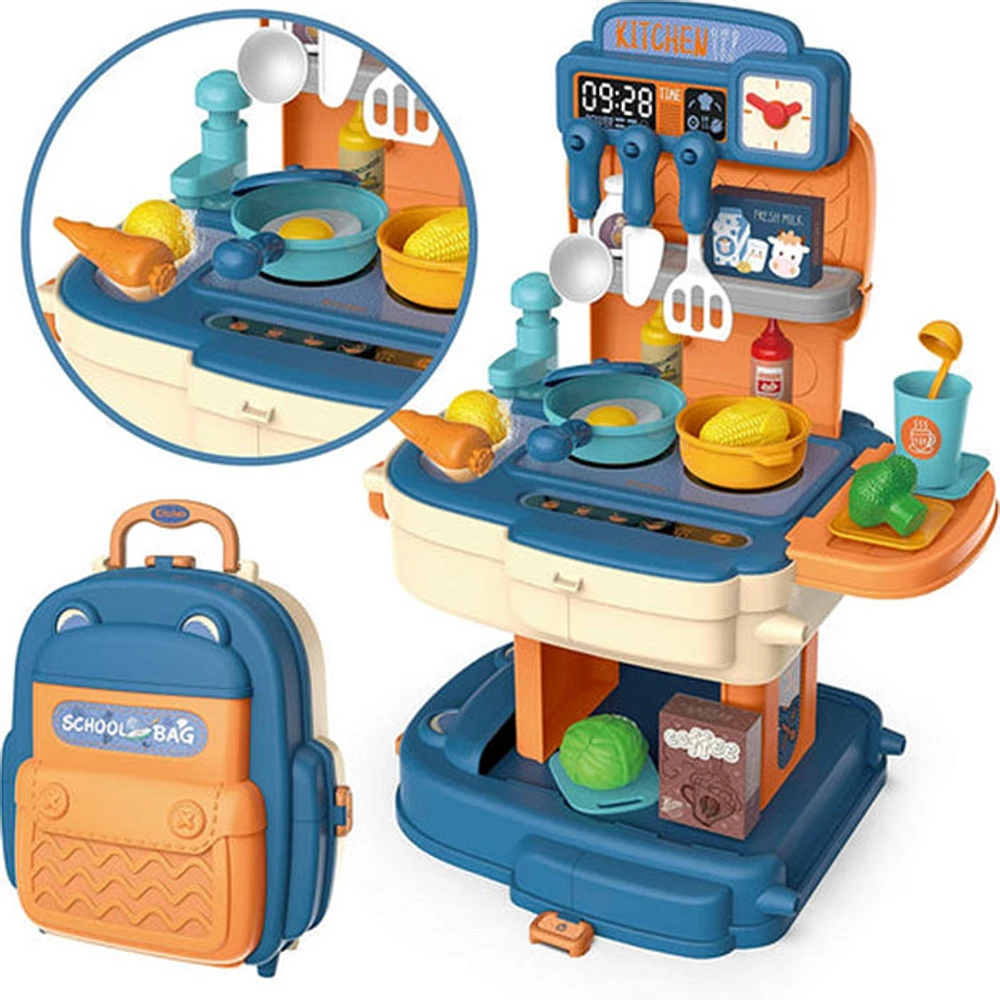 Kitchen Chef Playset with Portable Backpack