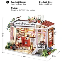 Cream Store DIY Miniature Dollhouse Kit