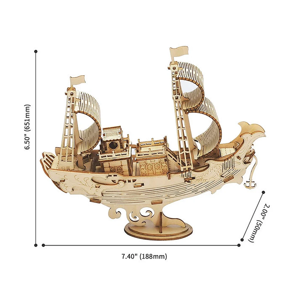 Japanese Diplomatic Ship 3D Wooden Puzzle