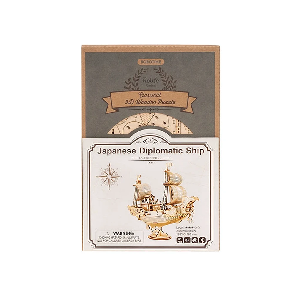 Japanese Diplomatic Ship 3D Wooden Puzzle