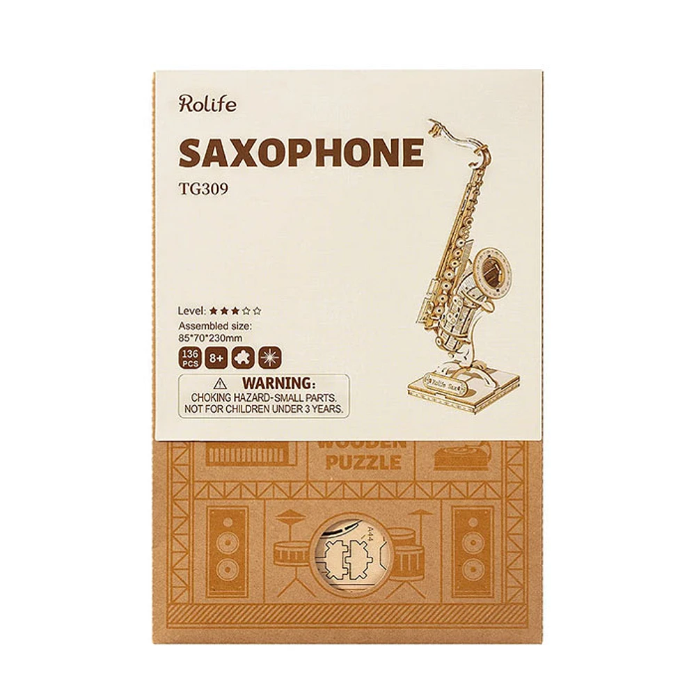 Saxophone 3D Wooden Puzzle