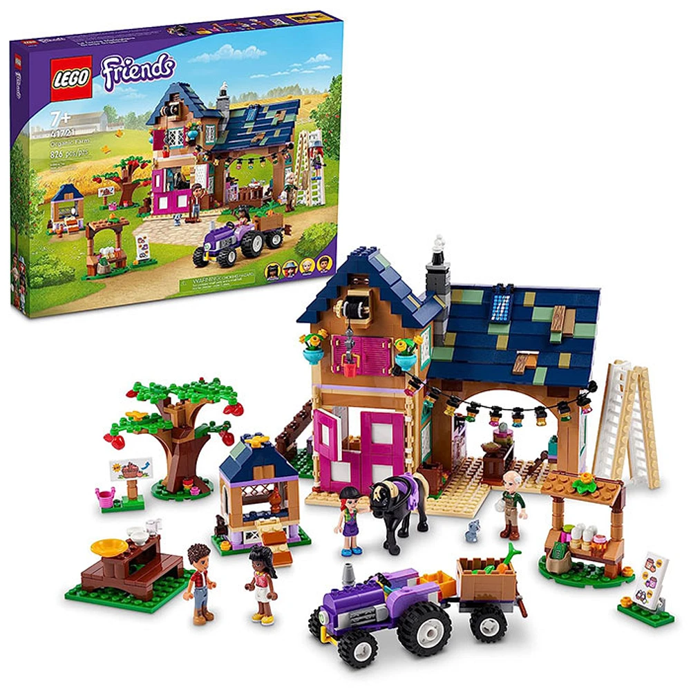 LEGO Friends Organic Farm House Set with Toy Horse, Stable, Tractor and Trailer Plus Animal Figures