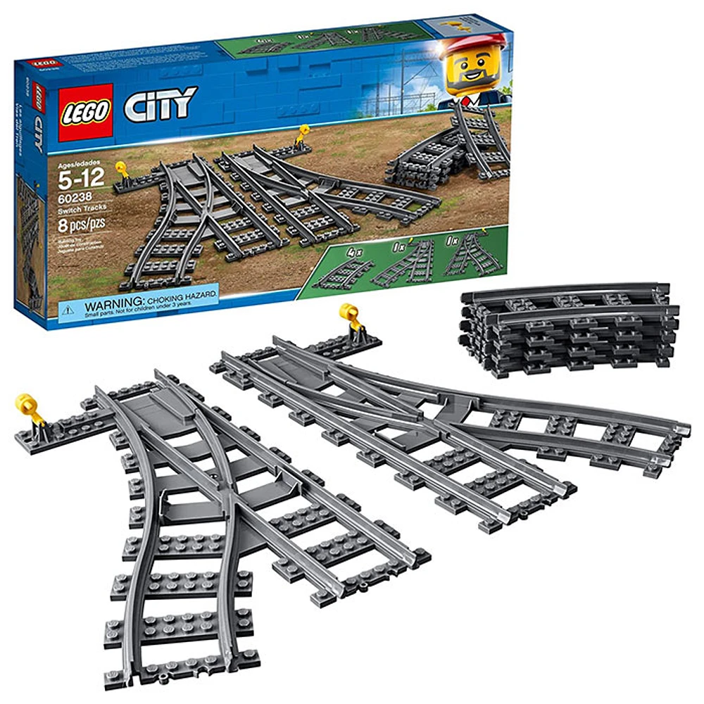 LEGO City Trains Switch Tracks Building Toy Set