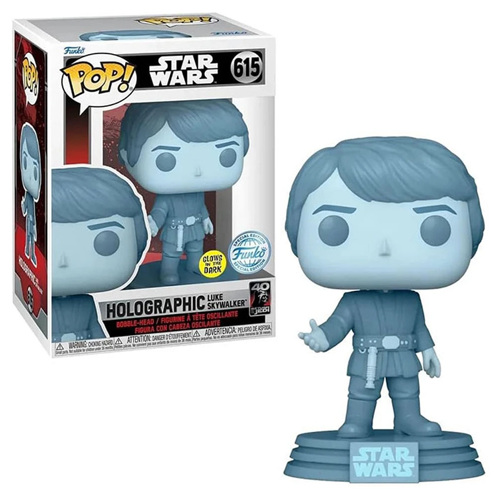 Funko Pop! Star Wars Episode VI Return of The Jedi Holographic Luke Skywalker 40th Anniversary