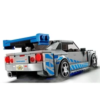 LEGO Speed Champions 2 Fast 2 Furious Nissan Skyline GT-R (R34) Race Car Toy – 319 PCS