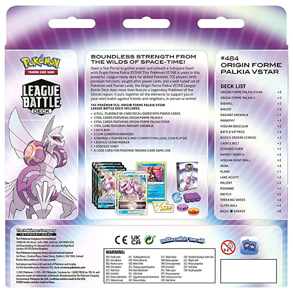 Pokemon TCG: Palkia VSTAR League Battle Deck