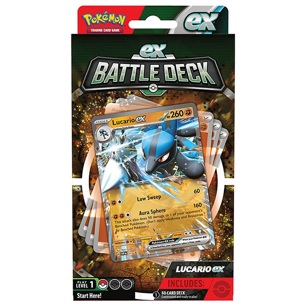 Pokemon TCG: Ampharos: Lucario EX Deck Display (Single Deck)