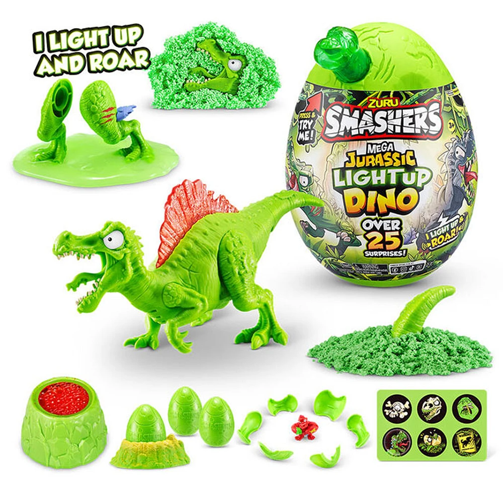 Zuru Smashers Mega Jurassic Light Up Dino Egg