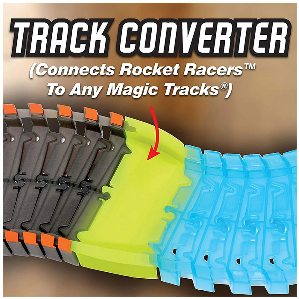 Ontel Magic Tracks Rocket Racers Remote Controlled Race Car vs Pace Car Track Set