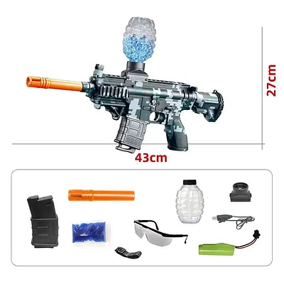 Electric Gel Bullet Toy Gun Set Water Beads Blaster with Goggles (Assorted Colors)