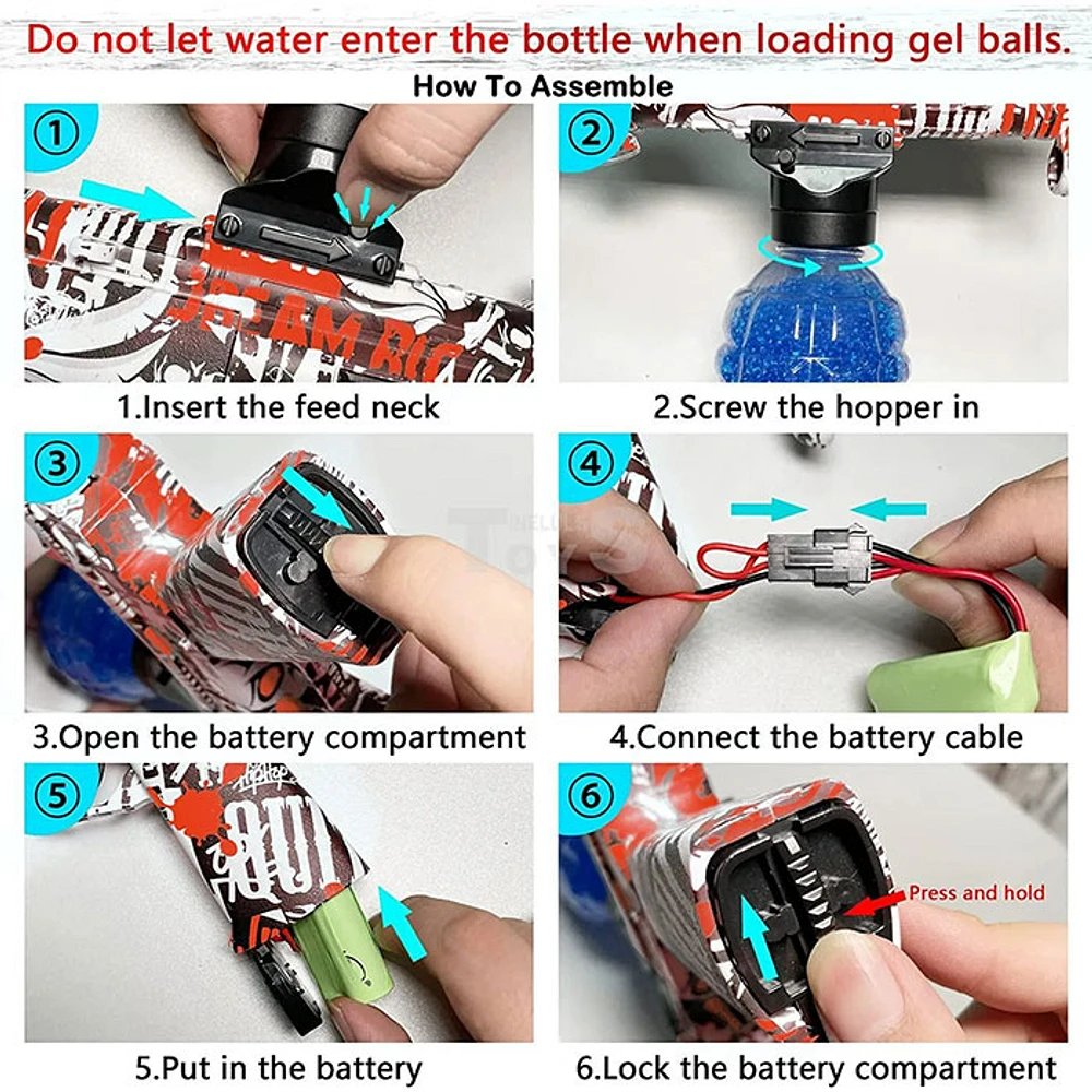 Electric Gel Bullet Toy Gun Set Water Beads Blaster with Goggles Assorted (Random Pick)