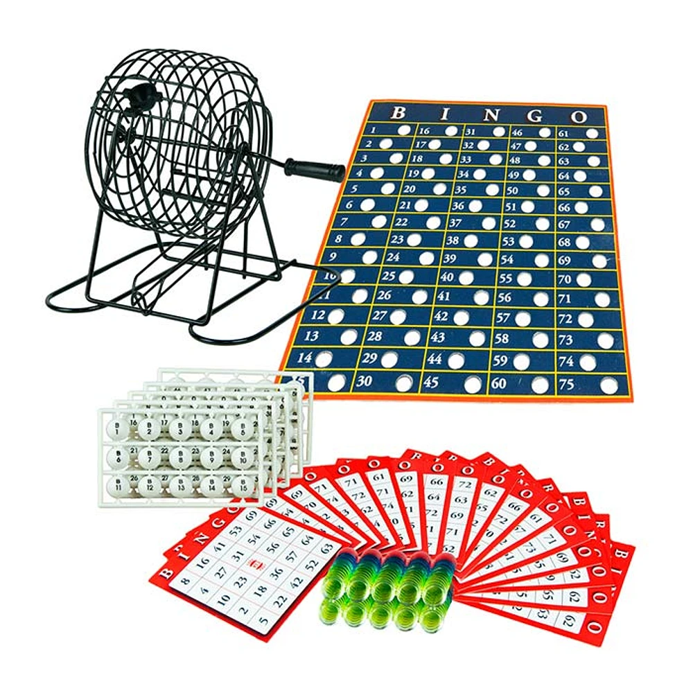 Bingo Set Black Metal Cage 7″