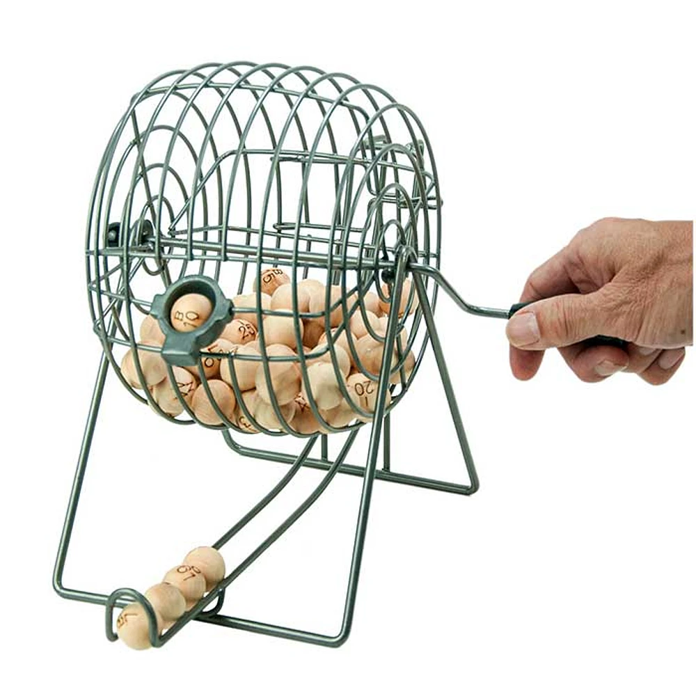 Bingo Set Grey Classic Metal Cage 10″