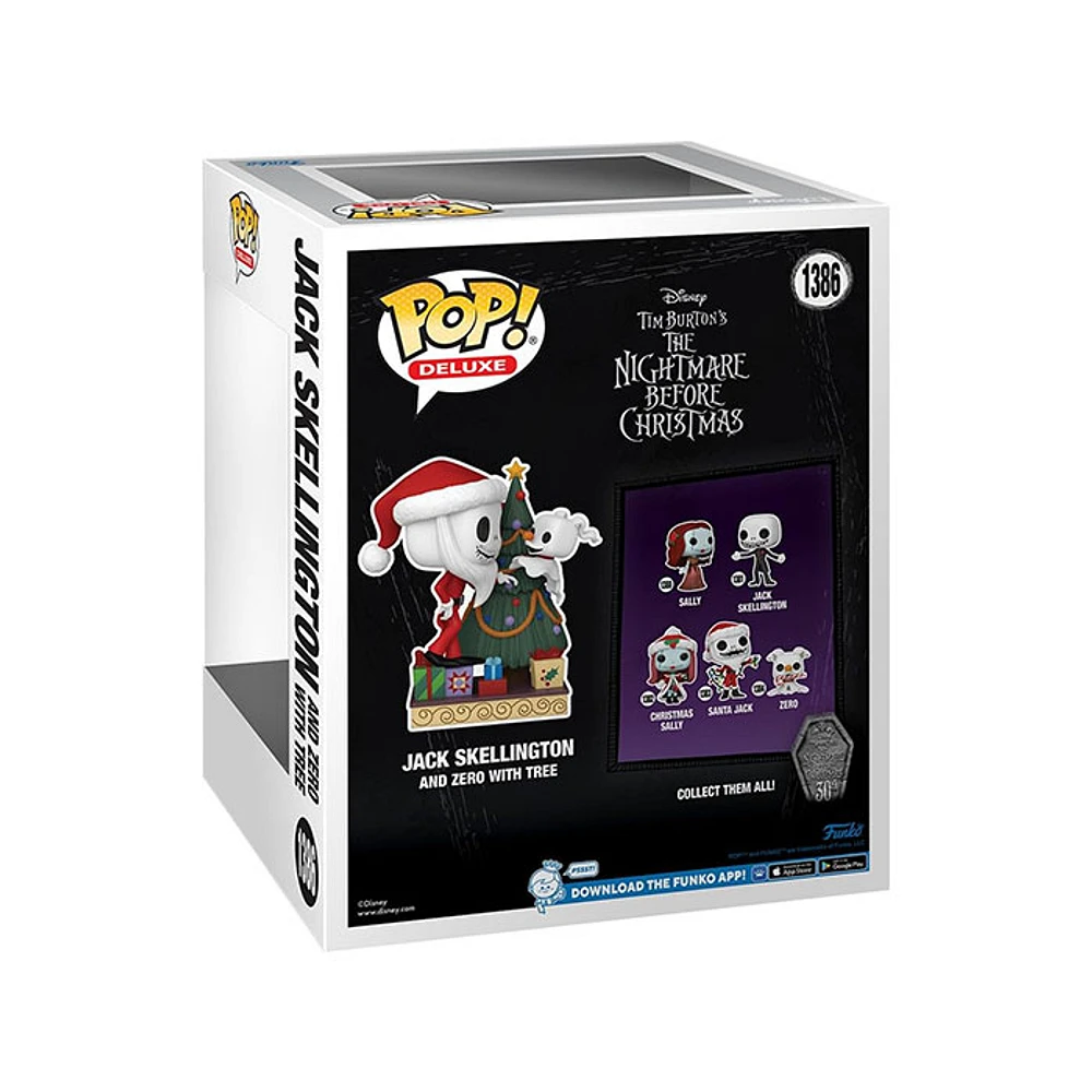 Funko Pop! Deluxe Skellington and Zero with Tree The Nightmare before Christmas 30th Anniversary