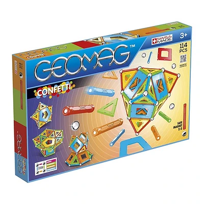 Geomag Confetti Magnetic Geometry 114PCs