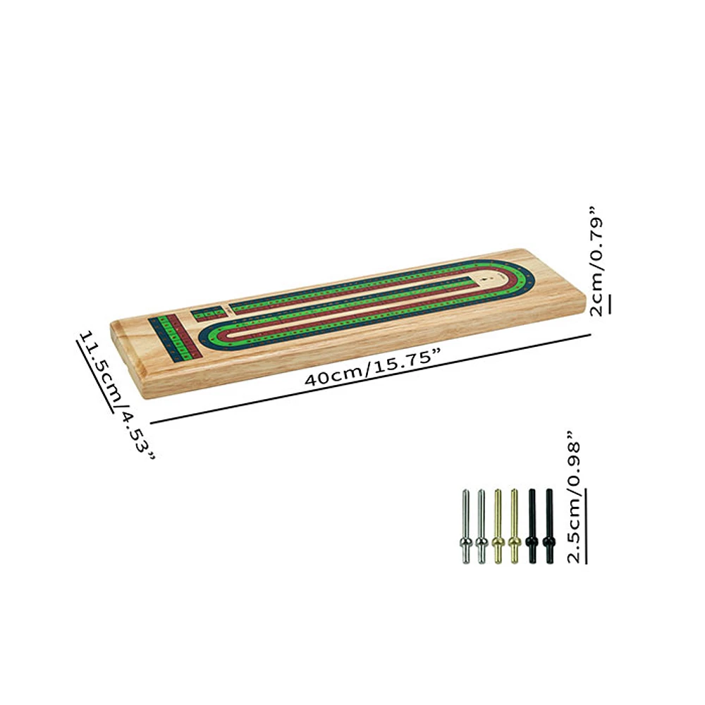 Cribbage Board 3 Track Wood