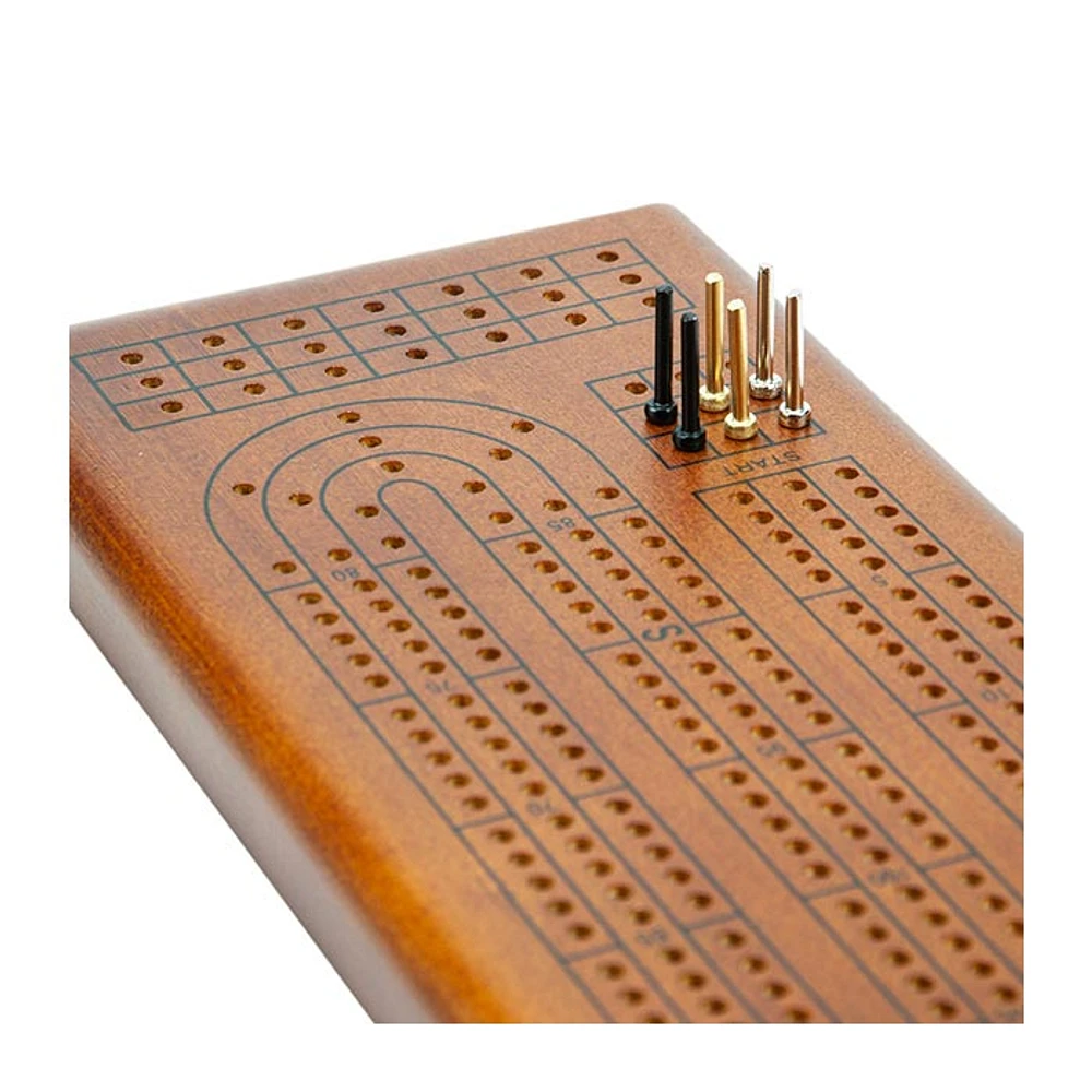 Cribbage Board Solid Walnut Wood