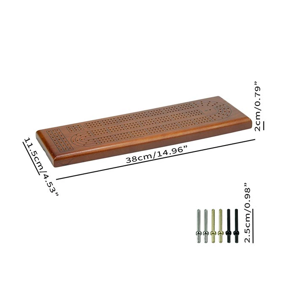 Cribbage Board Solid Walnut Wood