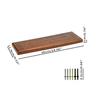 Cribbage Board Solid Walnut Wood