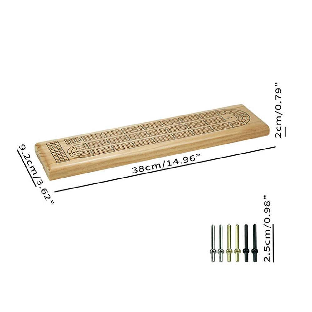 Cribbage Board Solid Natural Wood