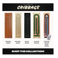 Cribbage Board Solid Natural Wood