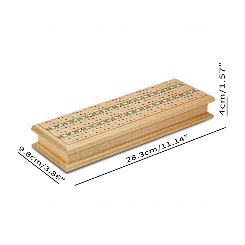 Cribbage Deluxe Set Board with 2 Decks of Cards