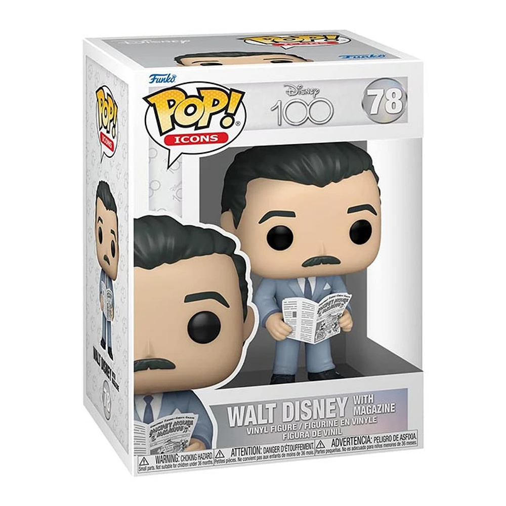 Funko Pop! Icons Disney 100th Walt Disney with Magazine