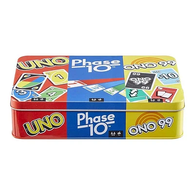 Mattel Games set of 3 Games with Uno Phase 10 and Ono 99