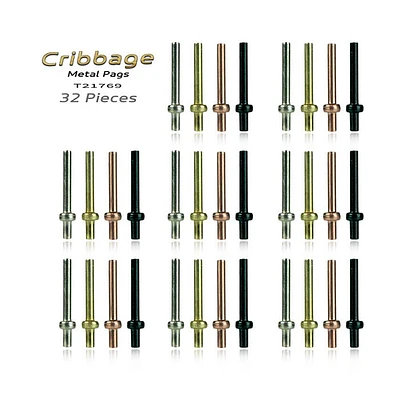 Cribbage Pegs Metal 32-PK Mixed Colors