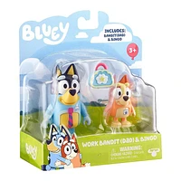 Bluey Work Bandit (Dad) & Bingo Figure 2 Pack