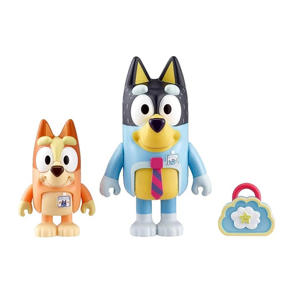 Bluey Work Bandit (Dad) & Bingo Figure 2 Pack