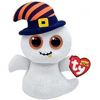 Ty Plush Beanie Boo Nightcap – White Ghost with Witches Cap – 6″