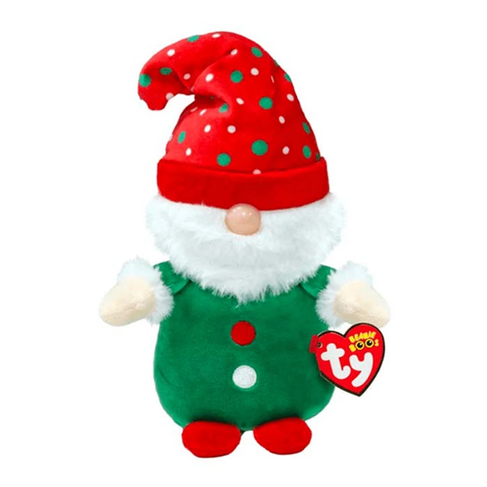 Ty Beanie Boos Gnolan Christmas Gnome with Hat 6″