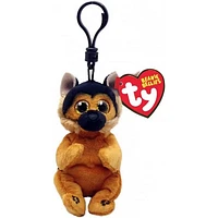 Ty Beanie Bellies Clips Plush Toy Key Ring Ace the German Shepherd