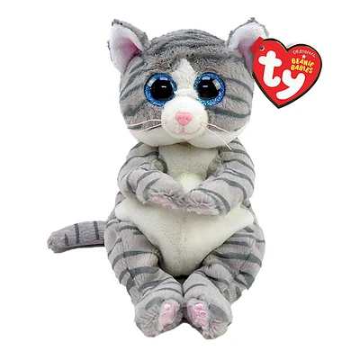 TY Beanie Boo Mitzi Grey Tabby Cat