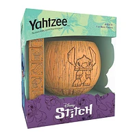 Yahtzee Disney Stitch Classic Dice Game with Tiki Style Dice Cup