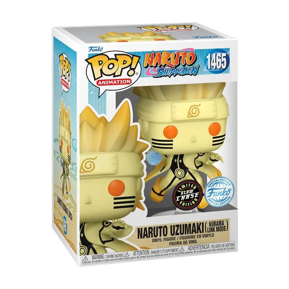 Funko Pop! Naruto Shippuden Naruto Uzumaki Kurama Link Mode AAA Anime Expo Chase Edition