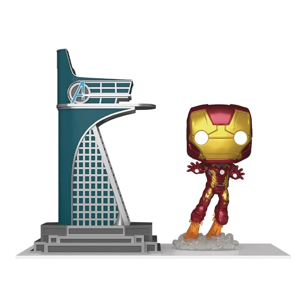 Funko Pop! Town Avengers Tower & Iron Man PX Glow-In-The-Dark